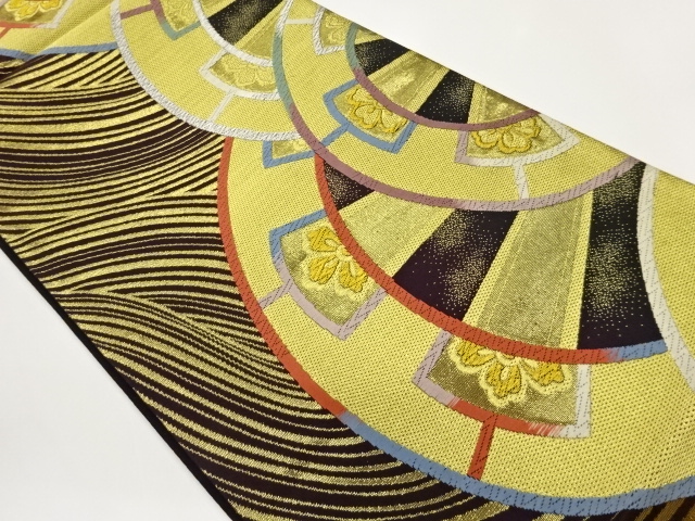 JAPANESE FUKURO OBI / WOVEN WAVY STRIPE